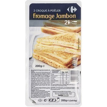 Croque  poler fromage jambon 2x100 g - Charcuterie Traiteur - Promocash Rouen