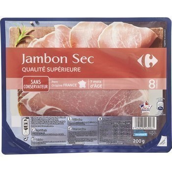 Jambon sec x8 - Charcuterie Traiteur - Promocash LA FARLEDE