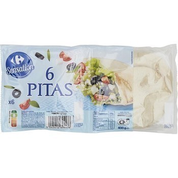 400G PITA X6 NATURE CRF - Pains et viennoiseries - Promocash Bordeaux