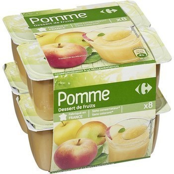 Dessert de fruits aux pommes 8x100 g - Crmerie - Promocash Dijon