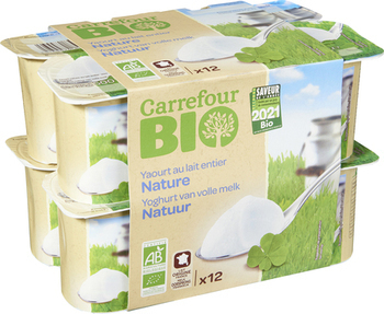 12X125G YAOURT NATURE CRF BIO - Crmerie - Promocash Agen