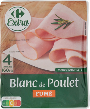 160G BLANC POULET FUME 4TR.CRF - Charcuterie Traiteur - Promocash Boulogne