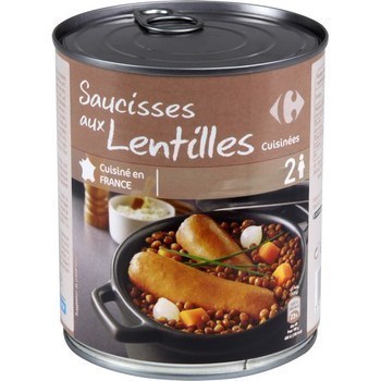Saucisses aux lentilles cuisines 840 g - Epicerie Sale - Promocash Evreux