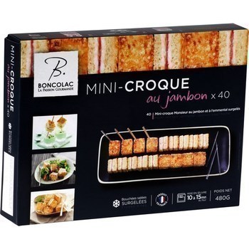 Mini-croque au jambon x40 - Surgels - Promocash Mulhouse