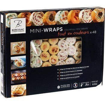 Mini-Wraps tout en couleurs x48 - Surgels - Promocash Aix en Provence