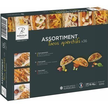 Assortiment Tacos apritifs x35 - Surgels - Promocash Aix en Provence