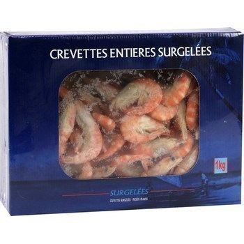 Crevettes entires 40/60 1 kg - Surgels - Promocash LANNION