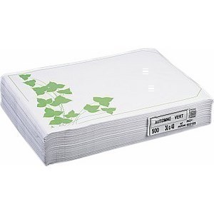 Sets de table en papier 30 x 40 cm. Aut. vert ATOS - le paquet de 500 sets de table. - Bazar - Promocash Albi