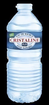 Eau de Source CRISTALINE - la bouteille de 50 cl - Brasserie - Promocash Millau