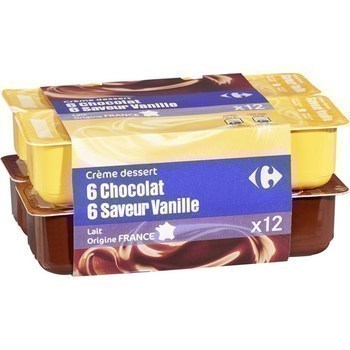 Crmes dessert saveur chocolat et vanille 12x125 g - Crmerie - Promocash Promocash guipavas
