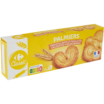 100G PALMIERS CARREFOUR - Epicerie Sucre - Promocash Dax