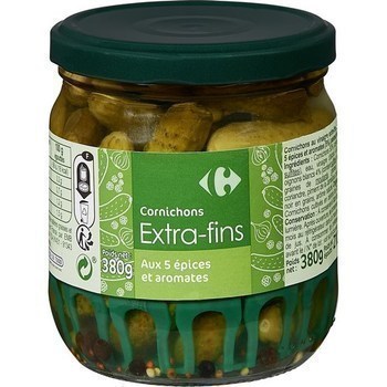 Cornichons extra-fins aux 5 pices et aromates 210 g - Epicerie Sale - Promocash 