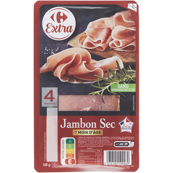 100G PT JAMBON SEC SUP 4T CRF - Charcuterie Traiteur - Promocash Toulouse