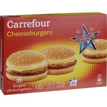 Cheeseburgers 6x130 g - Surgels - Promocash Tours