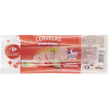 300G CERVELAS CARREFOUR - Charcuterie Traiteur - Promocash Saint Dizier