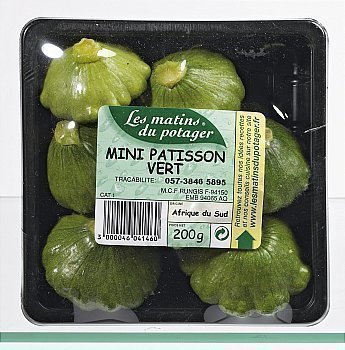 Mini ptissons verts - 200 g - import - catgorie 1 - en barquette - Fruits et lgumes - Promocash Rouen