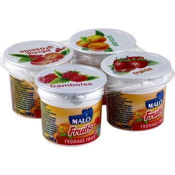 4X100G FROM.FRAIS FRUITS 40% - Crmerie - Promocash Saint Malo