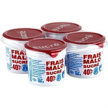 4X100G FROMAGE FRAIS SUCRE 40% - Crmerie - Promocash Saint Malo