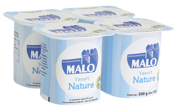 4X125G YAOURT NATURE MALO - Crmerie - Promocash Saint Malo