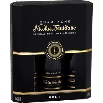 Champagne brut - Grande Rserve Nicolas Feuillatte 12 3x20 cl - Carte Vente  emporter - Promocash Douai