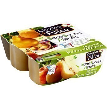 Spcialit de pommes poires Williams s/sucres ajouts 4x100 g - Crmerie - Promocash Bziers