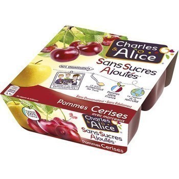 Spcialit de pommes cerises sans sucres ajouts 4x97 g - Crmerie - Promocash Chartres