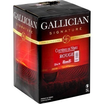 Costires de Nmes rouge Gallician Signature 12,5 5 l - Vins - champagnes - Promocash Valence