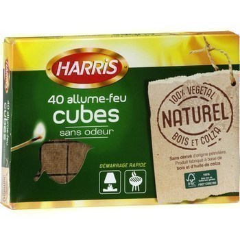 Cubes allume-feu sans odeur 100% naturel x40 - Hygine droguerie parfumerie - Promocash Bergerac