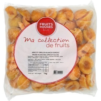 Abricot oreillon blanchi 1 kg - Surgels - Promocash Beauvais