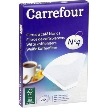 Filtres  caf blancs N4 x40 - Bazar - Promocash LA FARLEDE