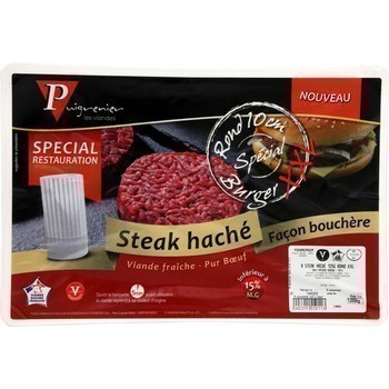 Steak hach rond 8x125 g - Boucherie - Promocash Roanne