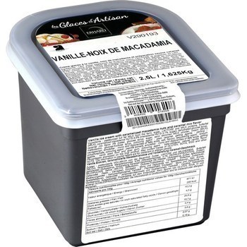 Crme glace vanille noix de macadamia 2,5 l - Surgels - Promocash Chateauroux