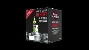 CLAN CAMPBELL 40% 6X70CL+6VERR - Alcools - Promocash Colmar