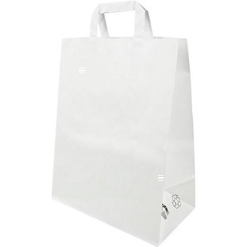 Cabas papier blanc 26+14+33 cm x50 - Bazar - Promocash PROMOCASH VANNES