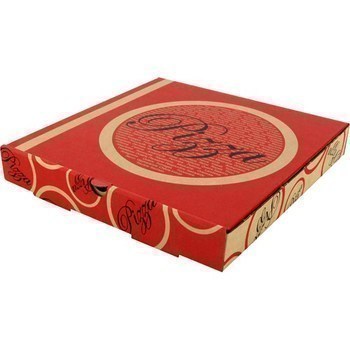 Boite  pizza Kraft brun 26x26x3,5 cm - Carte Vente  emporter - Promocash Charleville
