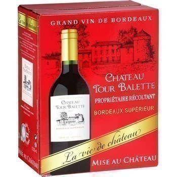 Bordeaux suprieur Chteau Tour Balette 12,5 3 l - Vins - champagnes - Promocash Cherbourg