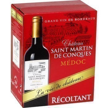 Mdoc Chteau St Martin de Conques 13,5 3 l - Vins - champagnes - Promocash Macon