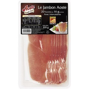 Jambon Aoste 20 tranches x 16 g - Charcuterie Traiteur - Promocash Douai