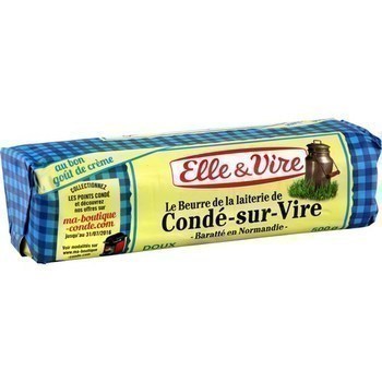 Le Beurre de la Laiterie de Cond-sur-Vire doux 500 g - Crmerie - Promocash Bziers