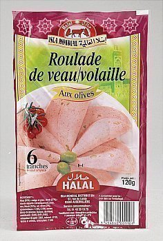 Roulade de veau/volaille aux olives halal - 6 tranches - la pice de 120 g - Charcuterie Traiteur - Promocash Valence
