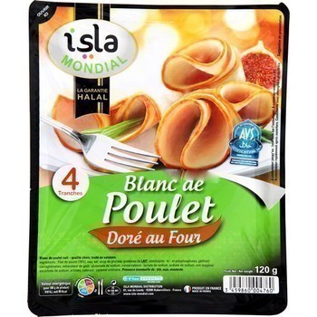 Blanc de poulet dor au four halal 120 g - Charcuterie Traiteur - Promocash Dijon