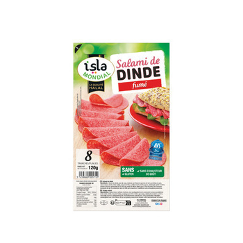 120G SALAMI DINDE HALAL 10 TR - Charcuterie Traiteur - Promocash Montceau Les Mines