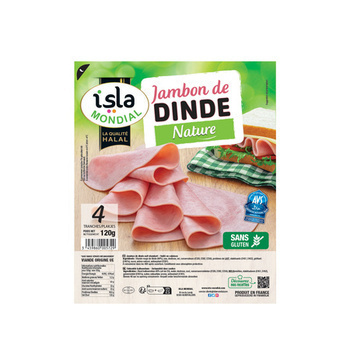 120G JAMBON DINDE HALAL 4 TR - Charcuterie Traiteur - Promocash Colmar