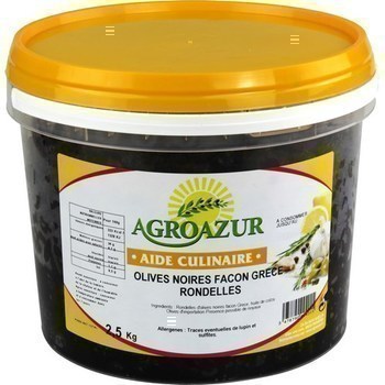 Olives noires faon Grece rondelles 2,5 kg - Fruits et lgumes - Promocash Montlimar