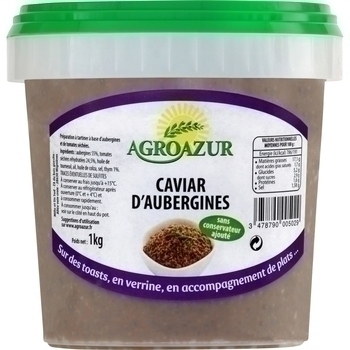 1kg caviar d'aubergine seau - Carte Vente  emporter - Promocash Sete