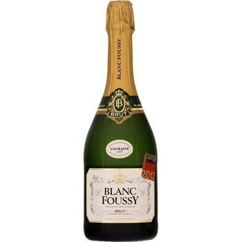 Touraine brut Blanc Foussy 12,5 75 cl - Vins - champagnes - Promocash Colombelles