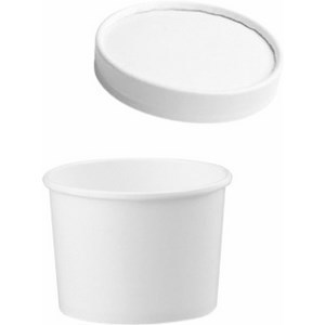 Pots blancs avec couvercles 25x35 cl - Bazar - Promocash LA FARLEDE