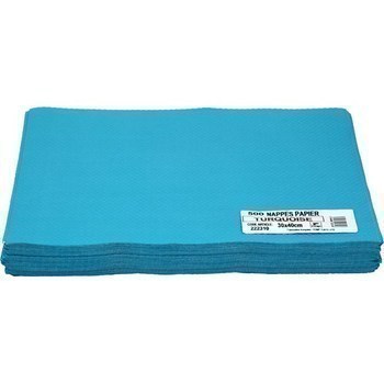 Nappes papier turquoise 30x40 cm - Bazar - Promocash Arles