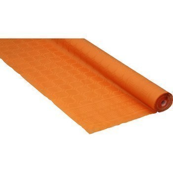 Nappe en papier damass mandarine 1,20x25 m - Bazar - Promocash PROMOCASH VANNES