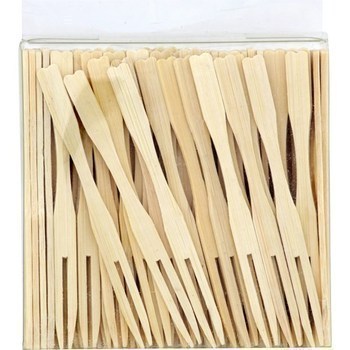 Fourchettes bambou 9 cm x200 - Bazar - Promocash Morlaix